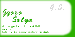 gyozo solya business card