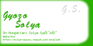 gyozo solya business card